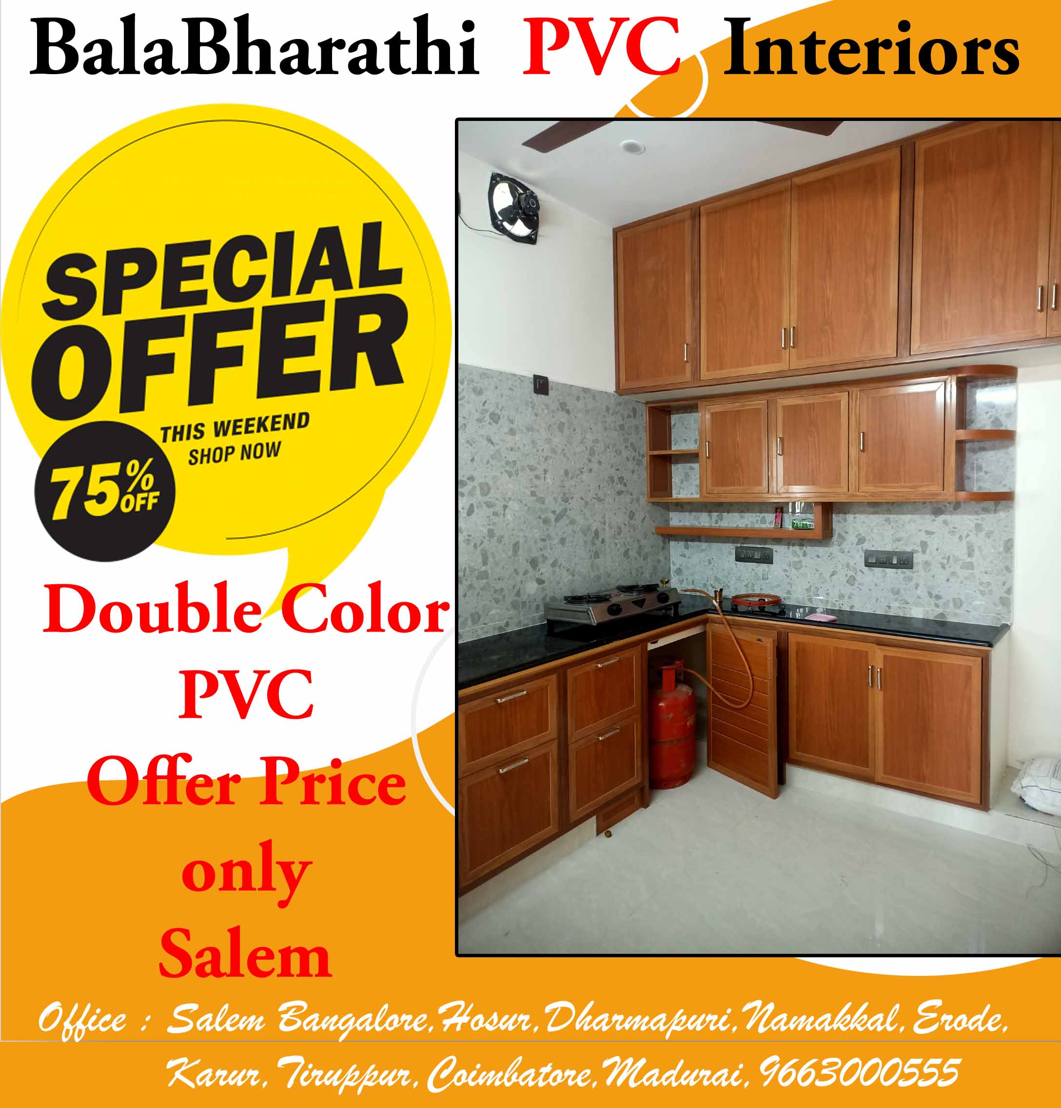 pvc modular kitchen sarting price
